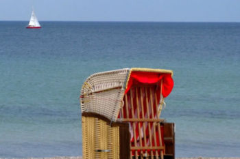 Strandkorb an der Ostsee