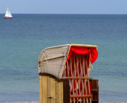 Strandkorb an der Ostsee